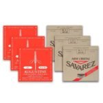 Cordas Augustine Red RED456 / Savarez New Cristal 501/502/503CR Violão Nylon Tensão Média