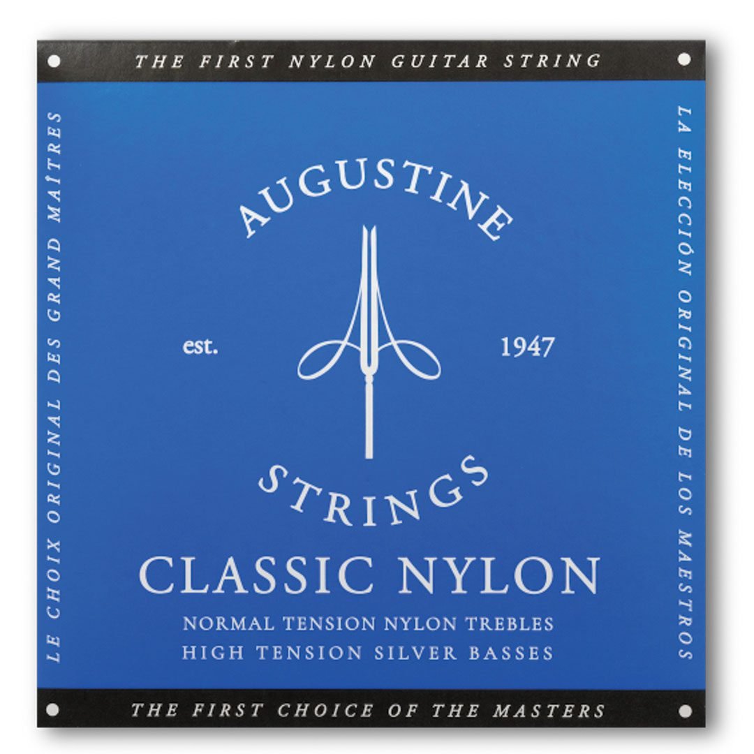 cordas para violão de nylon Augustine Classic Blue tensão mista