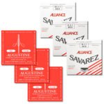 Cordas Augustine Red RED456 / Savarez Alliance 541/542/543R Violão Nylon, Tensão Média, Combo