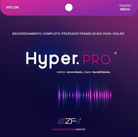 Cordas Hyper PRO10 HYPKITFA00M Violão Nylon Tensão Média