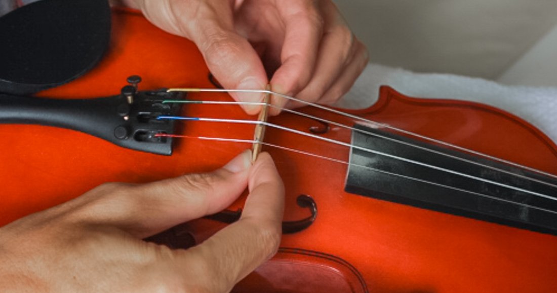 como ajustar o cavalete do seu violino