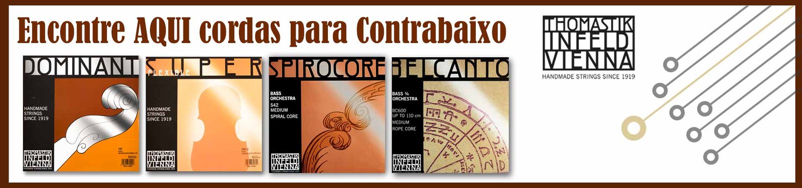 cordas thomastik para contrabaixo acústico