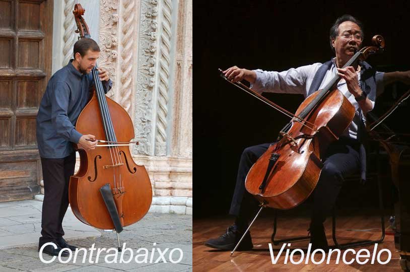 Postura violoncelo e contrabaixo