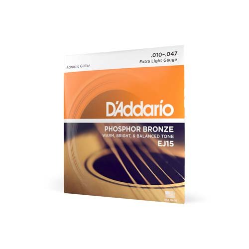 Cordas D'Addario Phosphor Bronze EJ15 Violão Aço .010"