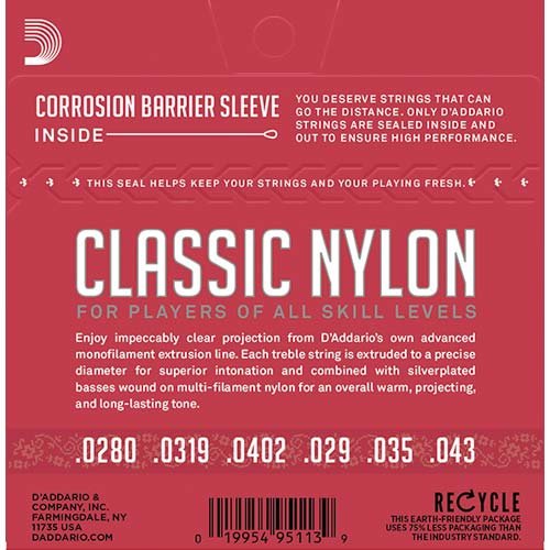 D'Addario J2706 Student Nylon Classical corde pour guitare c