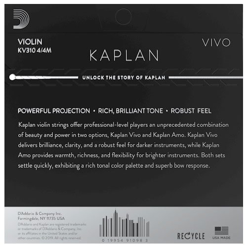 Cordas D'Addario Kaplan Vivo KV310 Violino