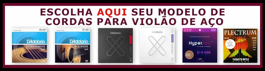 cordas para violão de aço