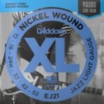cordas D'Addario XL Nickel EJ21 Guitarra Jazz Round .012"