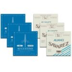 Cordas Augustine Blue BLU456 / Savarez Alliance 541/542/543J Violão Nylon Tensão Alta, Combo